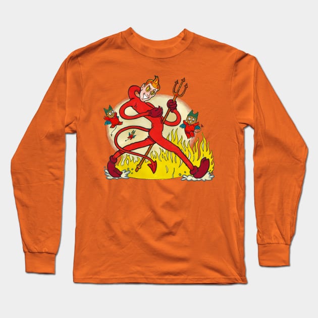 Rubber Hose Demons Long Sleeve T-Shirt by Phosfate